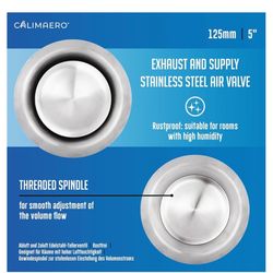 calimaero® TVE 5" Stainless Steel Vents