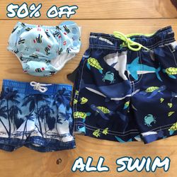Girls Boys swim wear rash guard shirt top board shorts diaper sandals water shoes swimsuit bathing suit