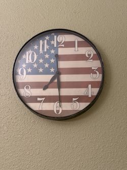 American Flag Kitchen Clock