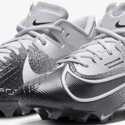 Nike Vapor Edge Elite 360 2 Men’s 9 Silver/Black Football Cleats DA5457-003
