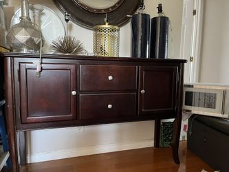 Vintage Entryway Table Very Heavy Wood