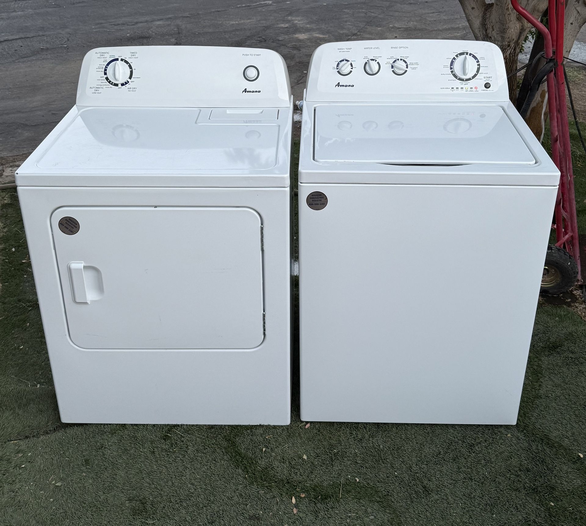 Washer And Dryer Electric Laundry Set Amana High Efficiency Super Capacity Plus Both Works Perfectly