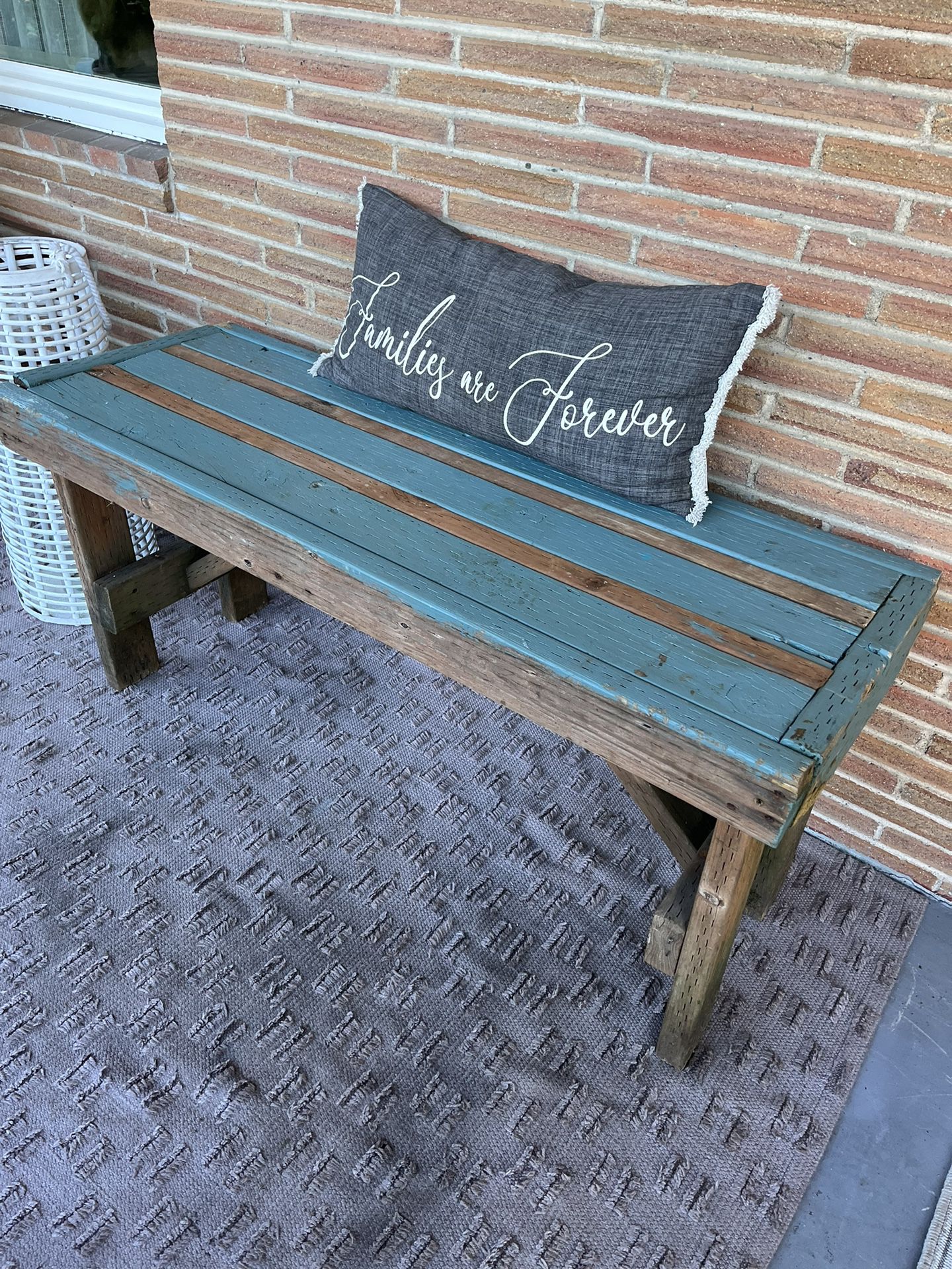 Outdoor Rustic Handmade Solid wood bench