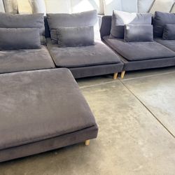 IKEA SÖDERHAMN Sectional Sofa – Gray – Modular + Ottoman(Delivery available)🚚