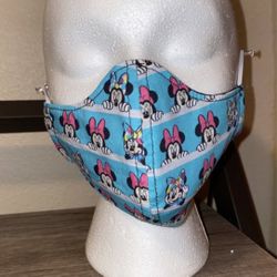 Disney Minnie Mouse Face Mask With Filter 😷 Child Size 8 Years And under 