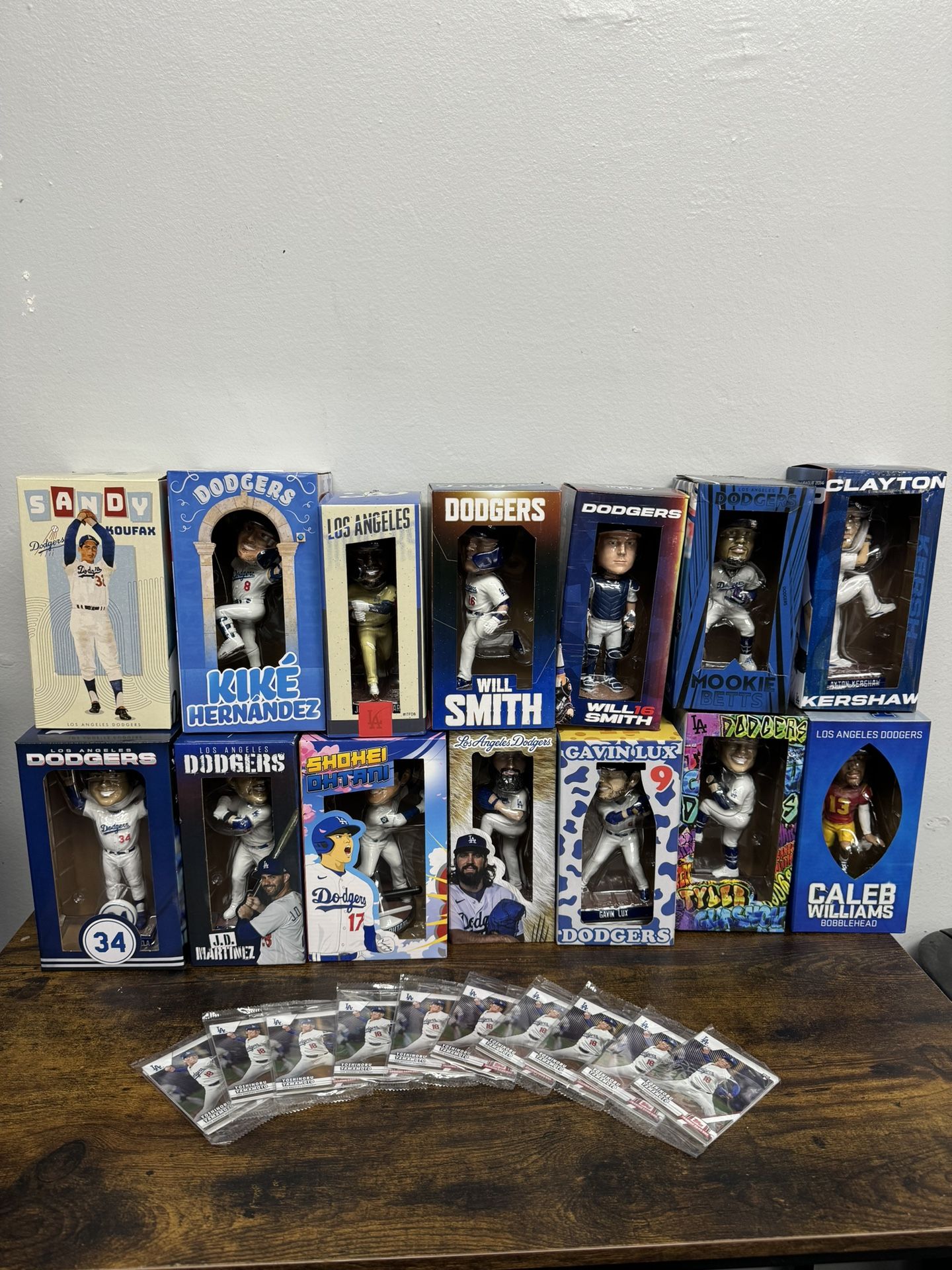 Dodgers bobble Heads And Cards