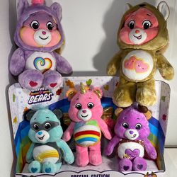 Care Bears Special Edition Collector Set Lot Take Care Cheer Wish