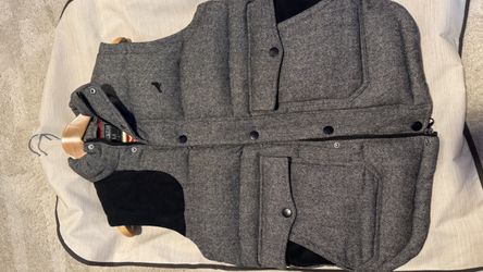Staple Pigeon Gray Quilted Puffer Vest Size Medium