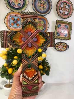 Brand new gorgeous colorful wooden cross. Each one is $35