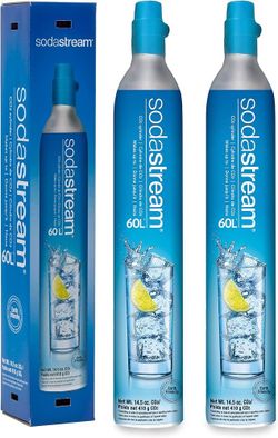 7 SodaStream co2 canisters screw top blue