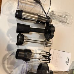 Ganiza Immersion Blender Handheld, 6 in 1 Hand Blender Stainless Steel Blade,