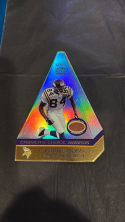 2001 Crown Royale Randy Moss Cramer's Choice Awards Relic Card
