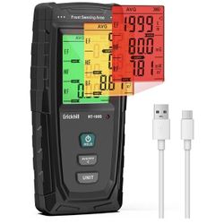 ERICKHILL 3 in 1 EMF Detector, Electromagnetic Field Radiation Detector for EF, RF, MF, WiFi,5G Signal,Triple Alarm Modes, Type-C Charging