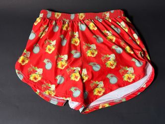 Semper Silkies Shorts Ranger Panties Aloha Hawaiian (Red / Men’s Small)