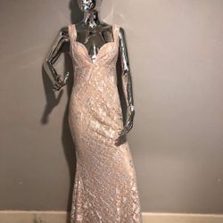 Maxi Dress, White Lace, L