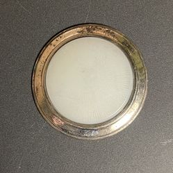 Vintage 1930S Ford Dome Light cover, Chrome Bezel, Etched Circled Glass Lens