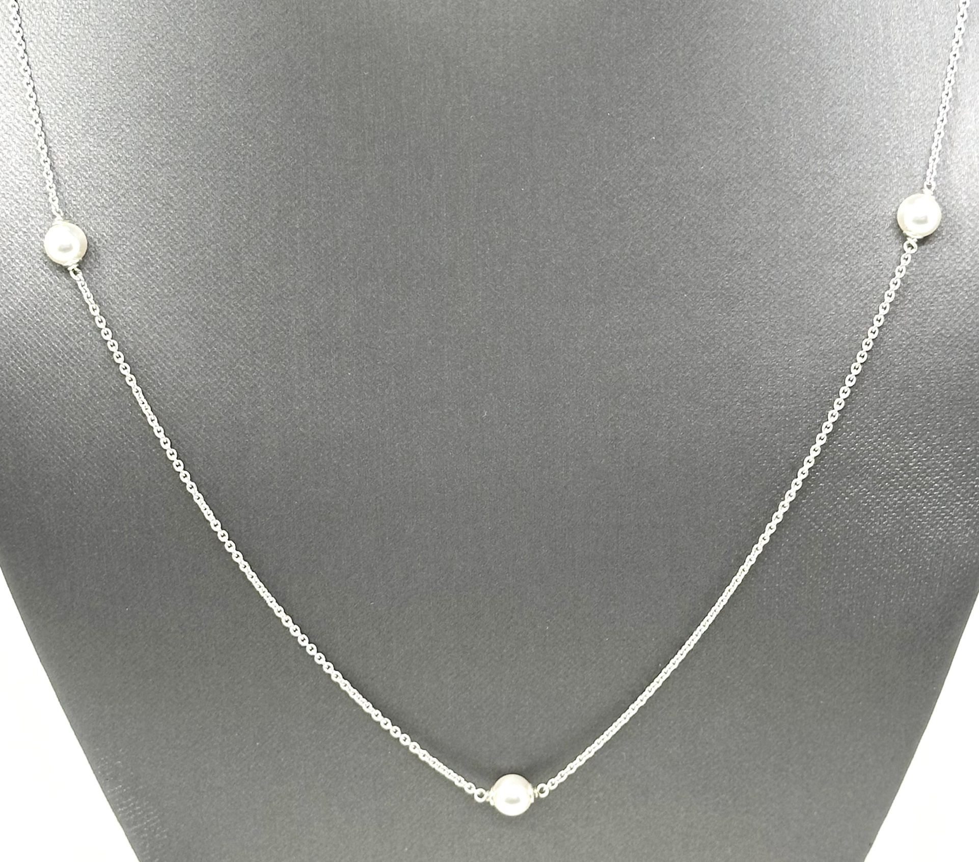 Pandora 5 Freshwater Cultured Pearl 925 Sterling Silver Adjustable Necklace