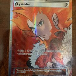 Pokemon Lysandre XY Flashfire Holo Full Art Trainer 104/106 HP/Damaged