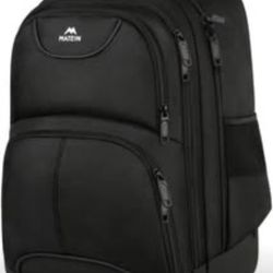 MATEIN Rolling 18 inch Water Resistant Wheeled Laptop Backpack, Carry on Luggage Business Bag