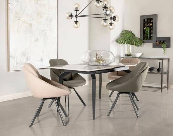 Sleek Dining Room Table with Butterfly Leaf! Lowest Prices Ever!