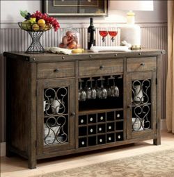 Brand New Rustic Walnut Server