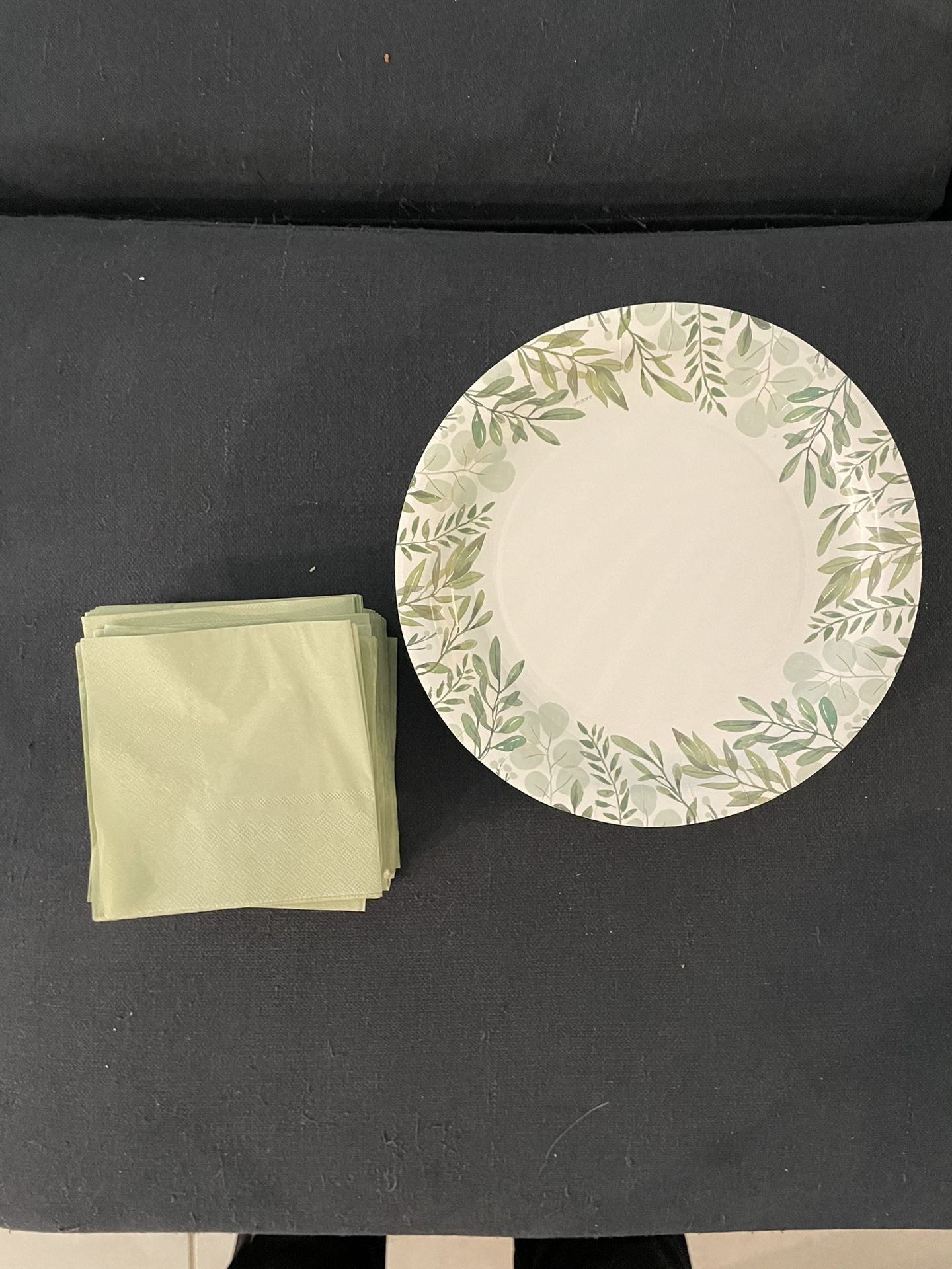 Sage Green Plates And Napkins For Events