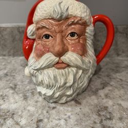 Vintage 1983 Royal Doulton D6704 (Toby Mug) Santa Claus Pitcher/Mug Ceramic Christmas Decorations Collectable