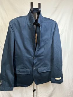 Navy Blue Two-Button Blazer Jacket