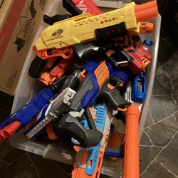 Nerf Guns Darts And Magazines 