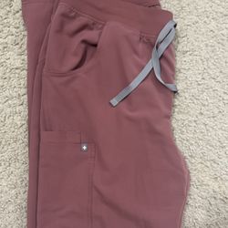 FIGS Large Women Mauve Kade Cargo Scrub Pants 