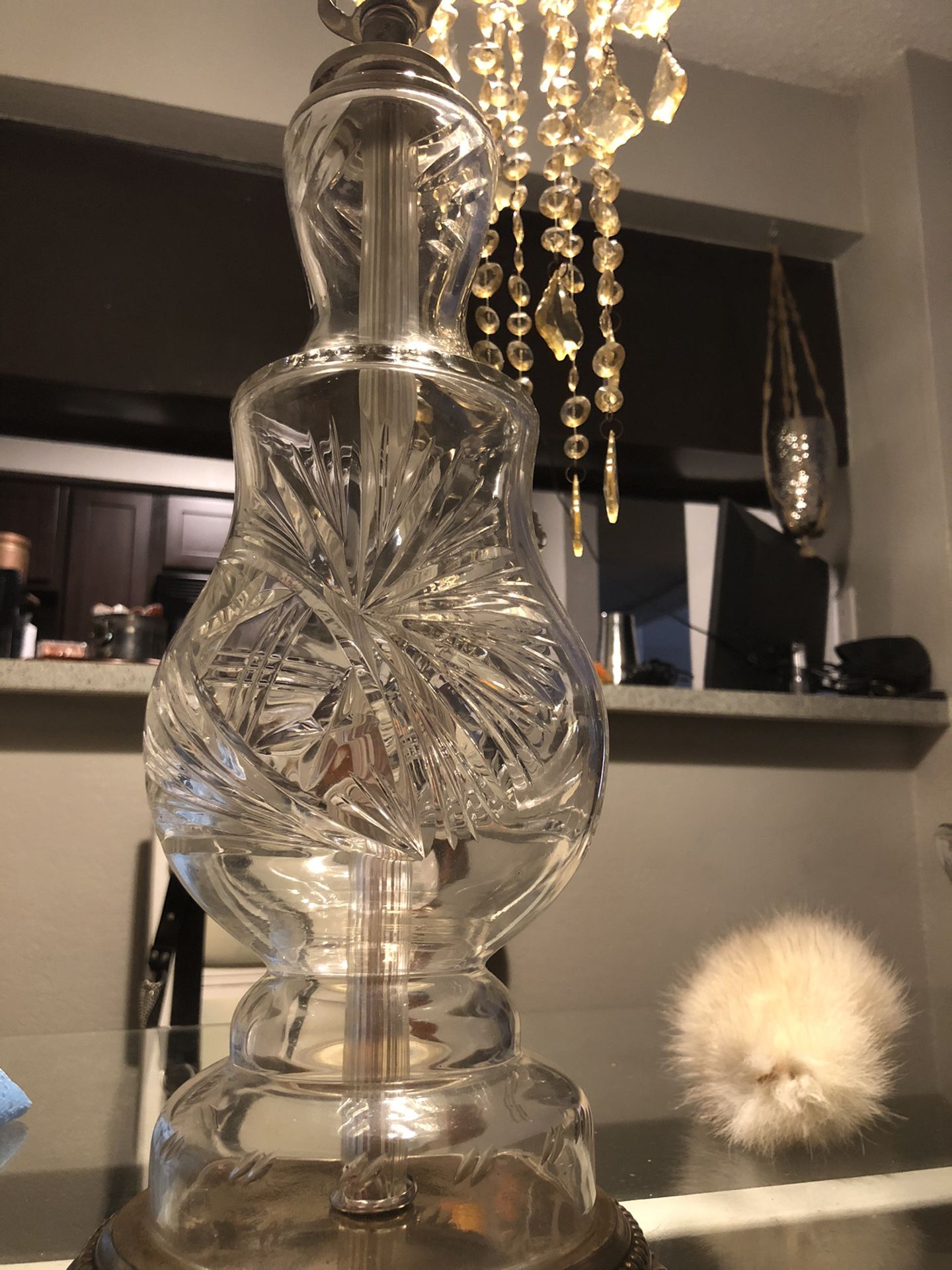 Crystal vintage table lamp