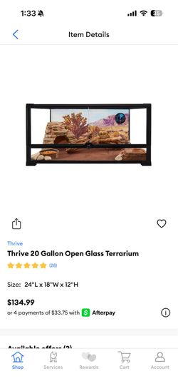 20 gallon terrarium