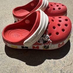 Red Minnie Mouse Crocs