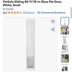 PET DOOR Sliding Glass Door Converter 76-80” Tall