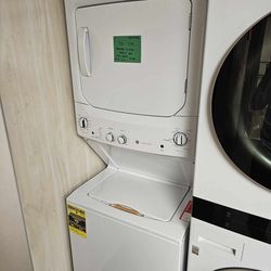 Brand New GE Stacked Washer And Dryer Unit With AGITATOR 