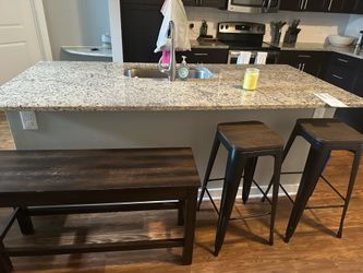 Counter Height Stools + Storage Bench - Excellent Condition -$275