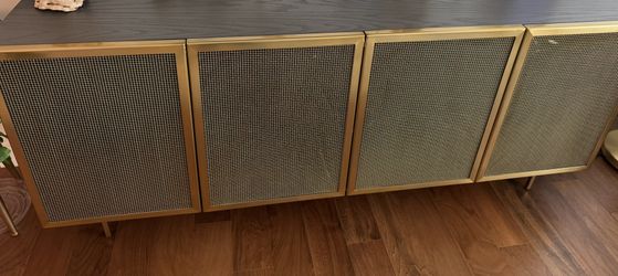 CB2 Trace Wire Mesh Credenza