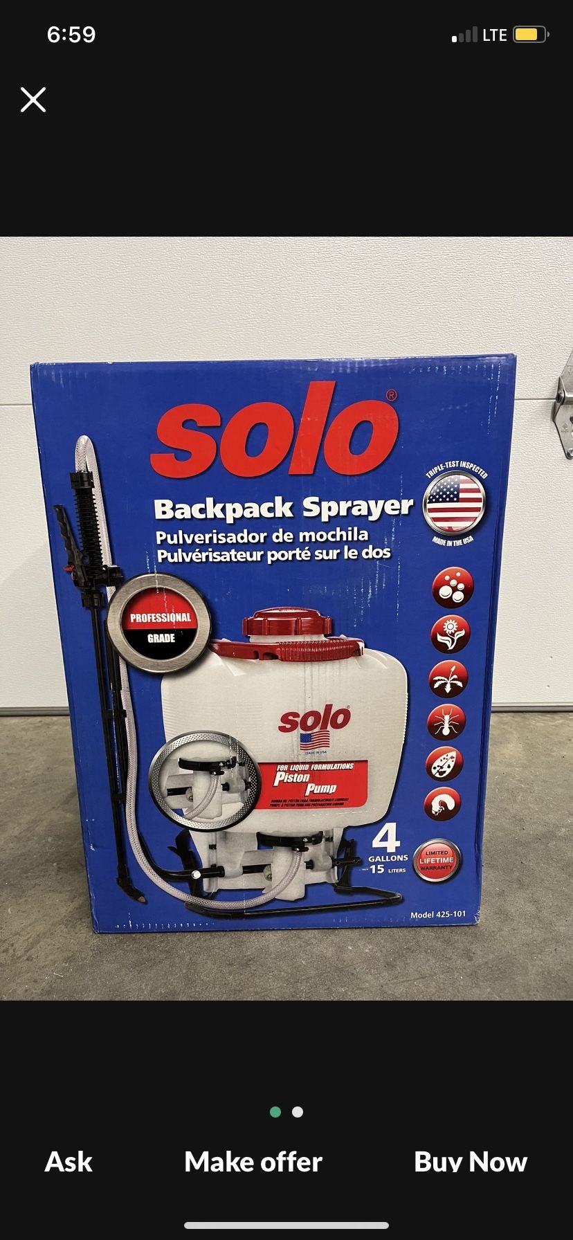 Solo Backpack Sprayer