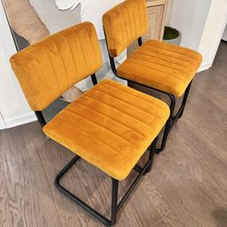 Counter Stool  Bar Chairs (Orange)