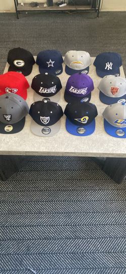 Lot of 12 NFL NBA Snapback Hats $15 Each
