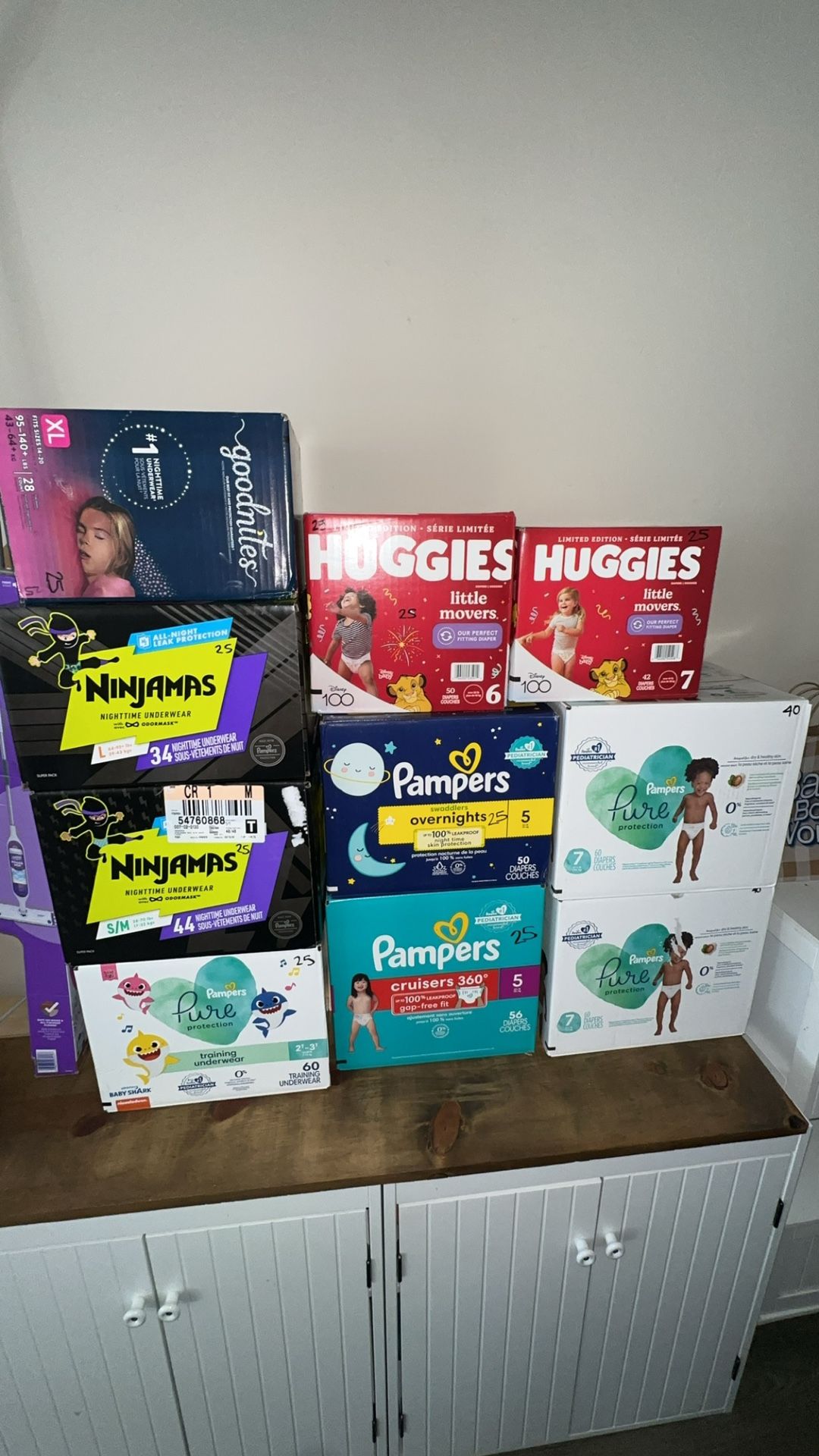 HUGGIES, PAMPERS, PULL UPS, NINJAMA N MORE