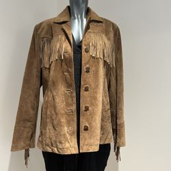 Braetan VINTAGE Women’s Suede Fringe Jacket Sz L