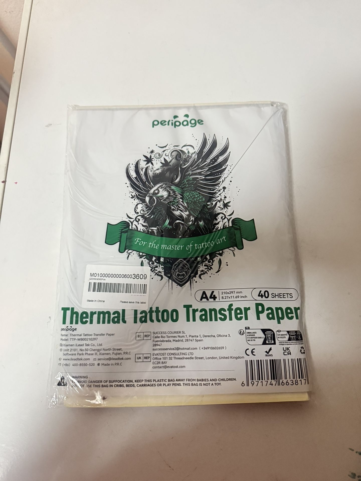 Thermal Tattoo Transfer Paper