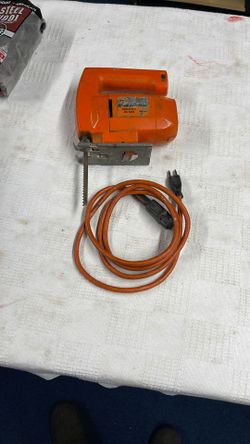 Tools- Vintage Black & Decker Two- Speed Jig Saw Model7530 and Blades