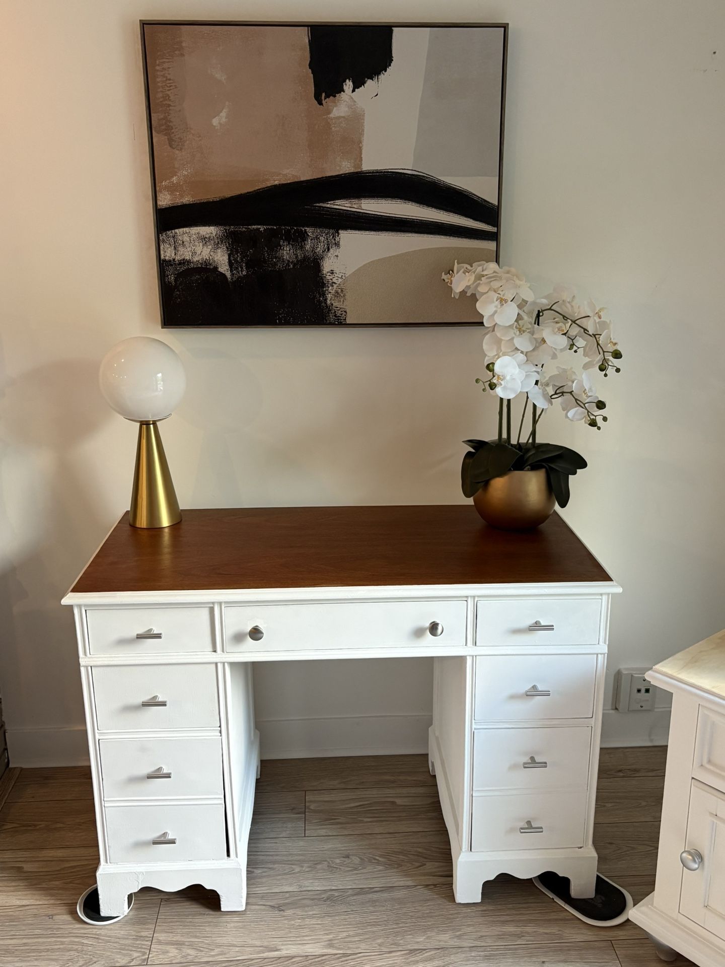 Shabby Chic Vanity Or Desk With Chair