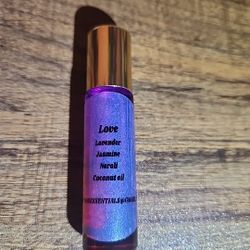 "Love" All Natural Roll-on Essential Oils Infused With Crystals 