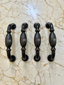 Oil Rubbed Bronze Cabinet Pulls - Set of 4