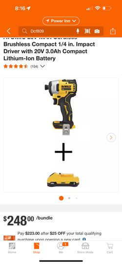 Dewalt Brushless Impact driver And Battery