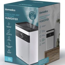 New Home Premium Warm & Cool Mist Ultrasonic Humidifier, Topfill, 58 Hour Runtime Reduces Dry Air