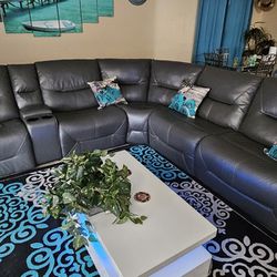 GREY POWER RECLINING SECTIONAL